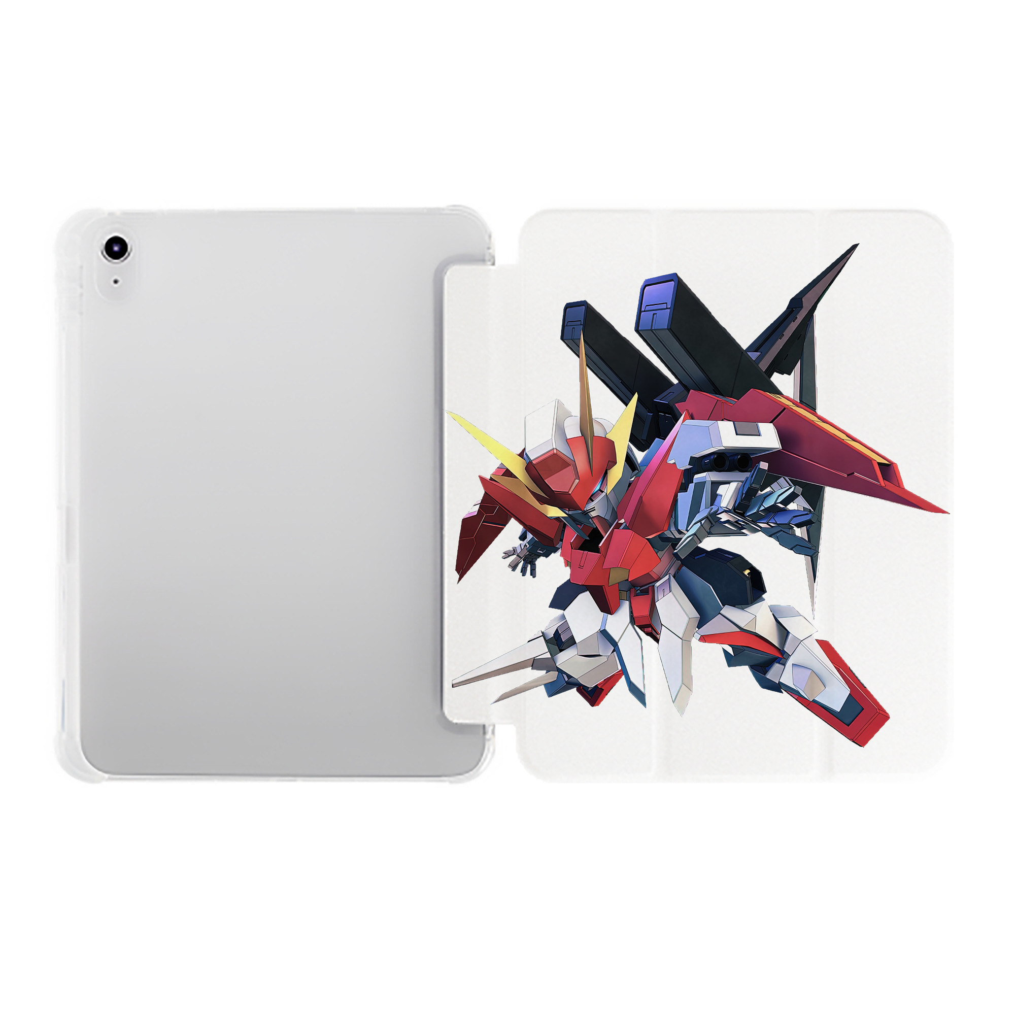 （画像用） 機動戦士ガンダム Mobile Suit Gundam IPad ケース ペン収納付き 三つ折りスタンド PUレザー×シリコン 対応機種9.5/10.5/10.9インチ